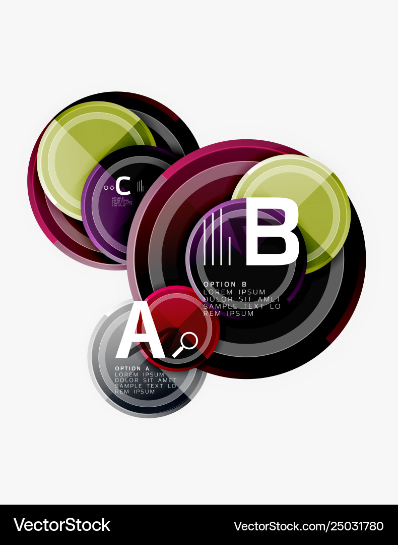 Circular pattern abstract circles composition Vector Image