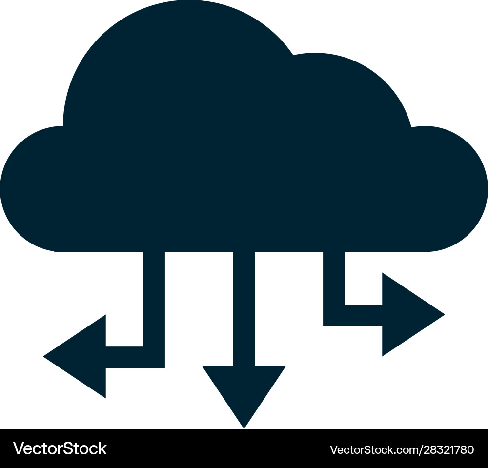 Cloud computing data isolated icon vector image