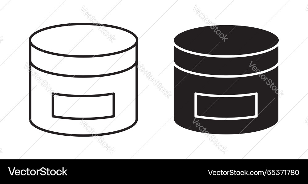 Cream icon set in thin line for web Cream icon set in thin line for web vector image