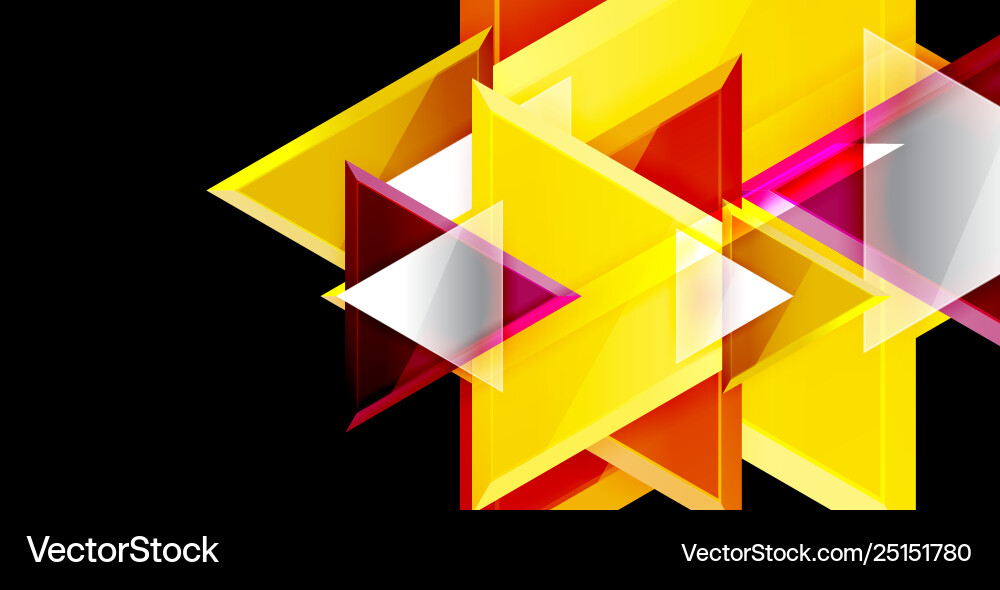 Dynamic triangle composition abstract background Vector Image