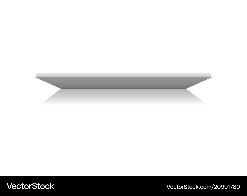 Empty shelf or stand isolated element vector image