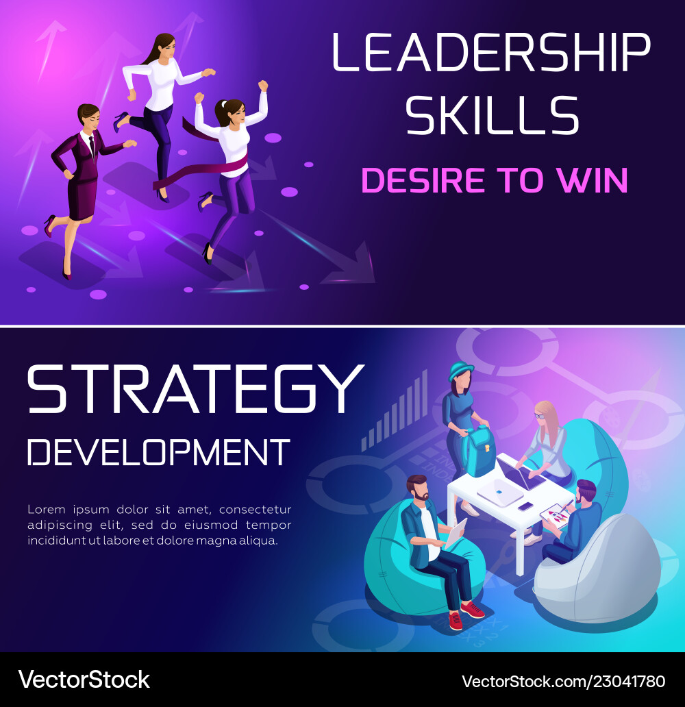 Isometrics concepts of situations and strategies Isometrics concepts of situations and strategies vector image