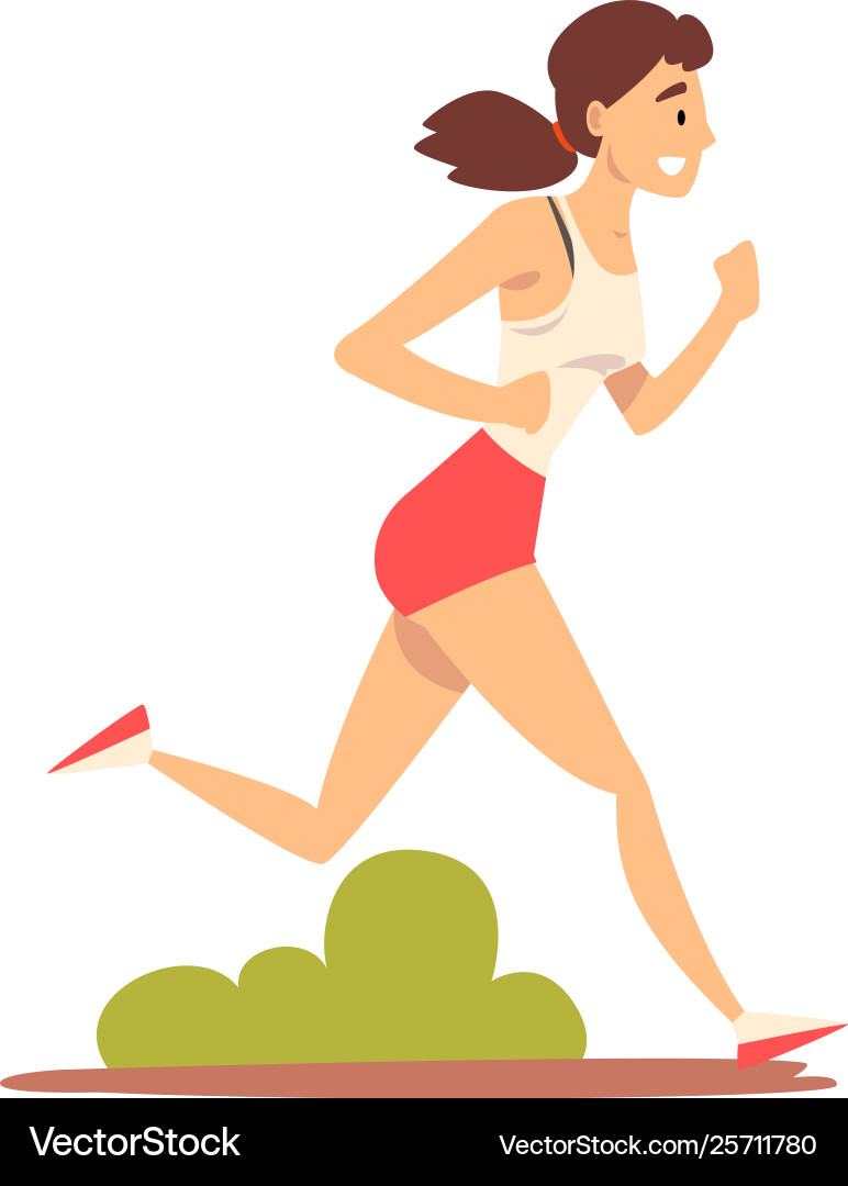 Mädchen laufen im Park junge Frau jogging Mädchen laufen im Park junge Frau jogging vektorbild