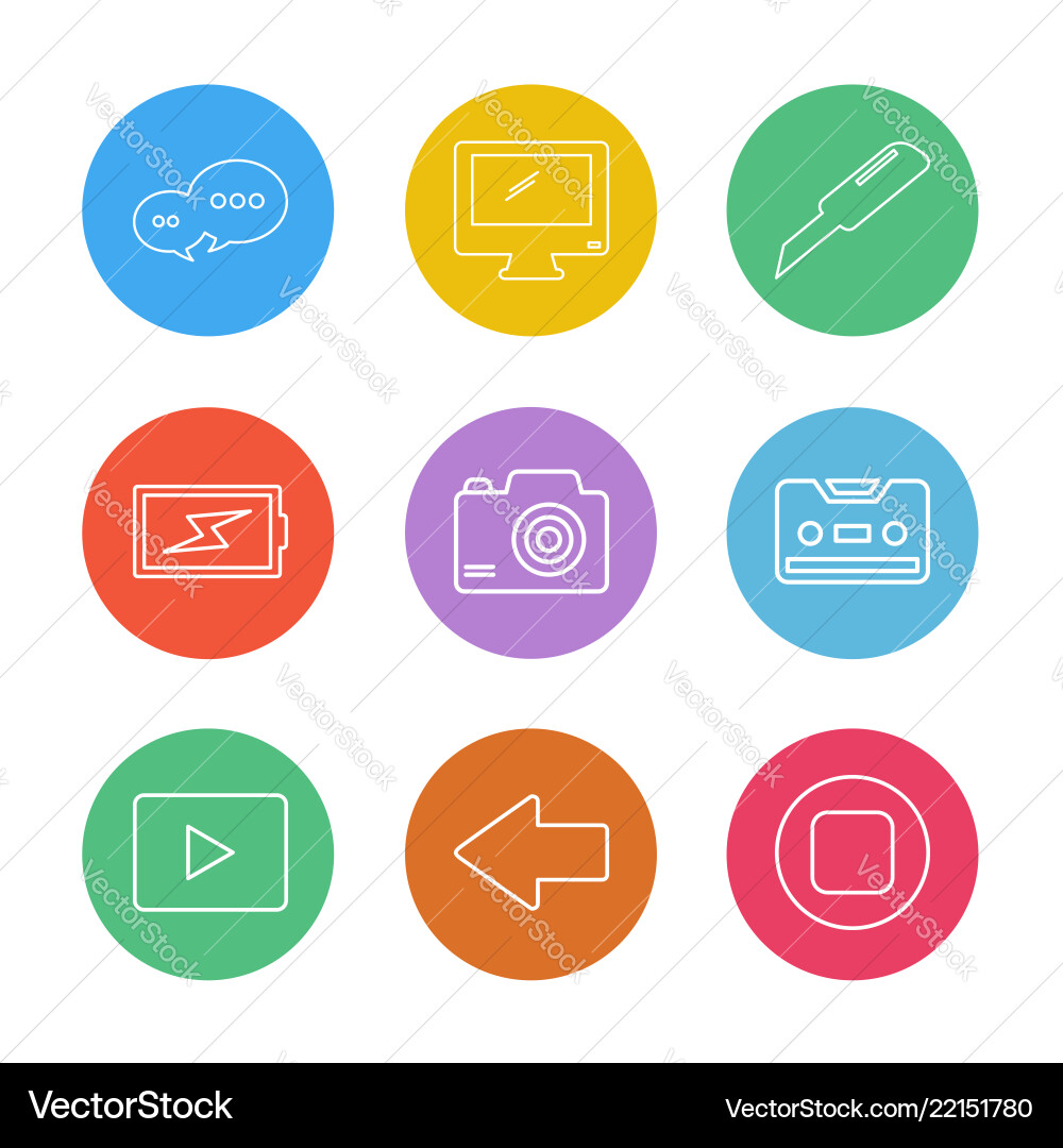 Message monitor cutter battery click cassette Vector Image