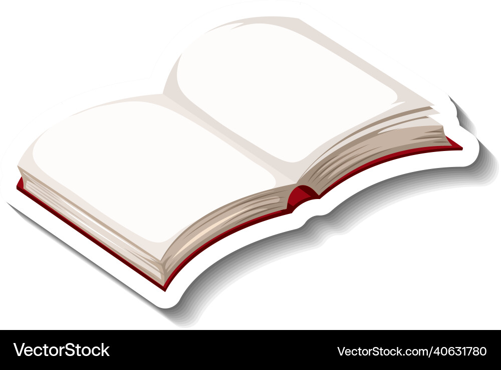 Opened book with empty pages Vector Image
