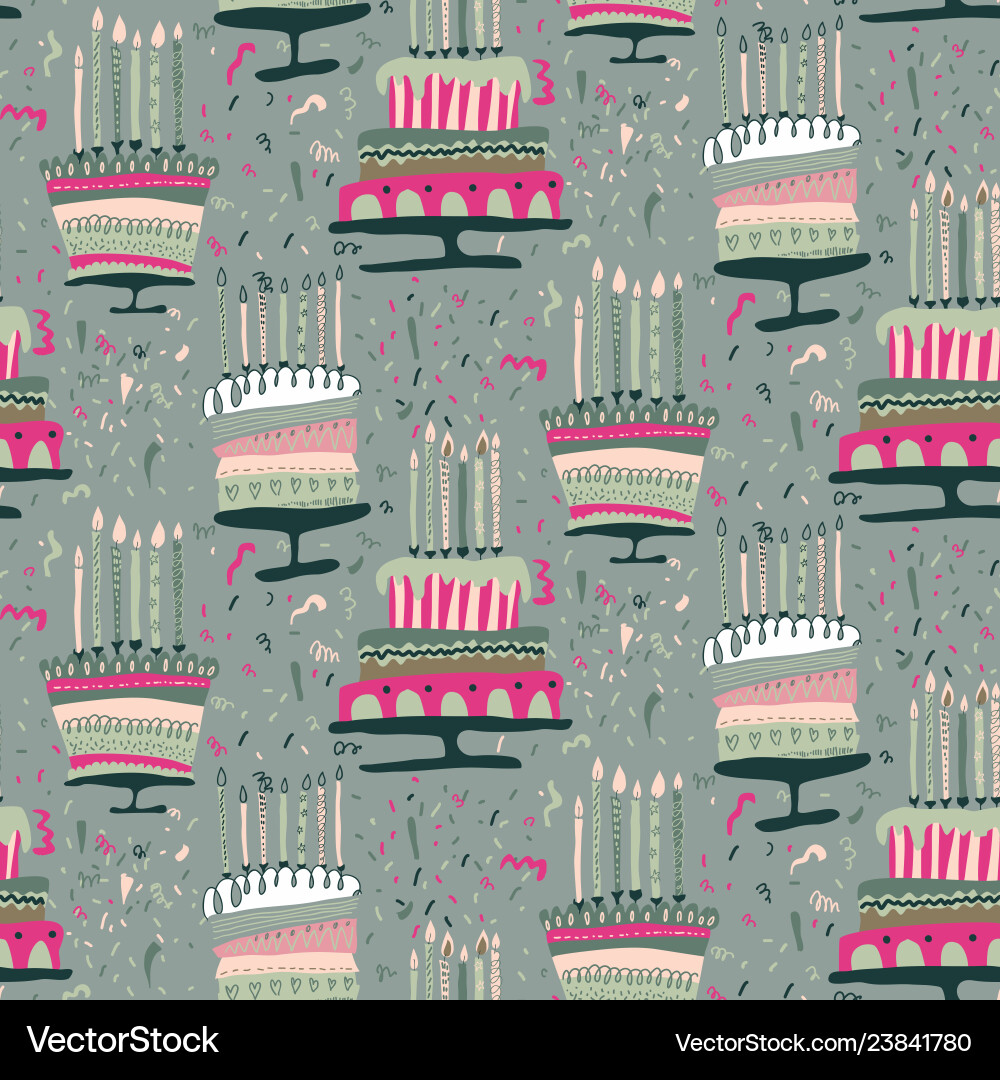 Seamless pattern with fireworks confetti Seamless pattern with fireworks confetti vector image