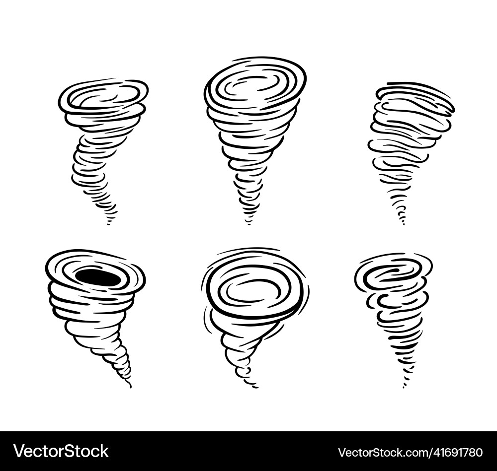 Set von Umriss silhouette toronado Sammlung Vektorbild
