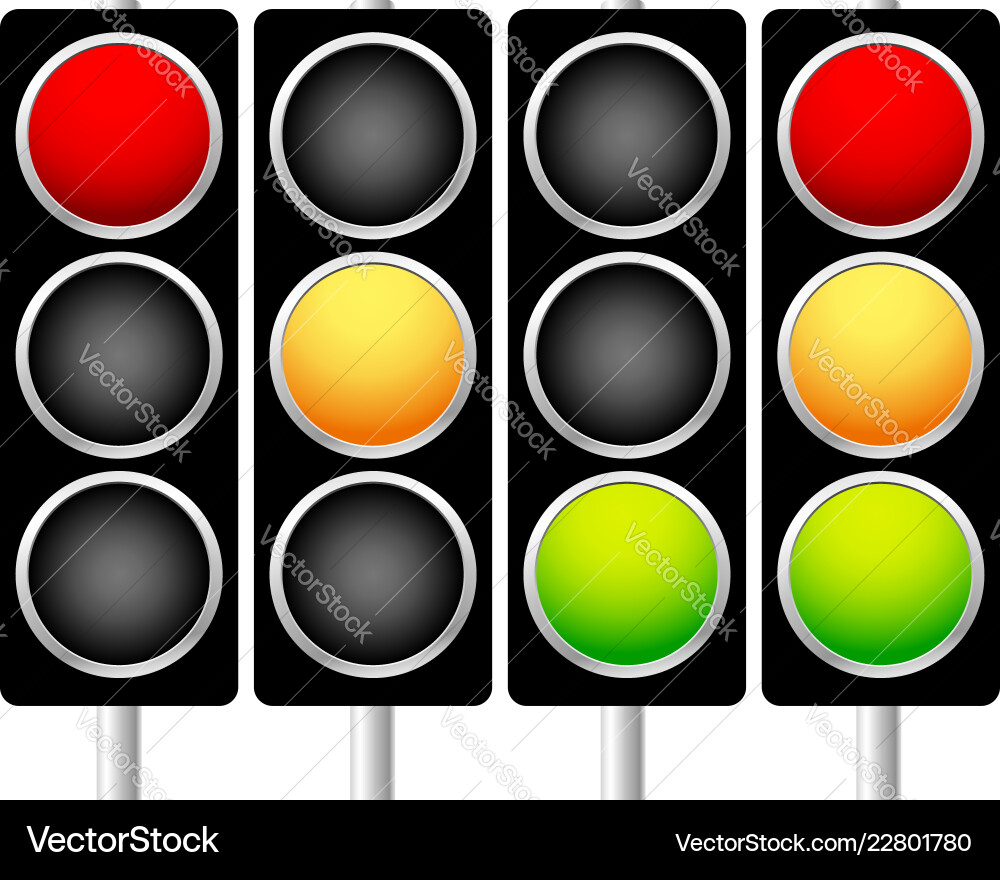 Traffic light signal semaphore or control lights Traffic light signal semaphore or control lights vector image