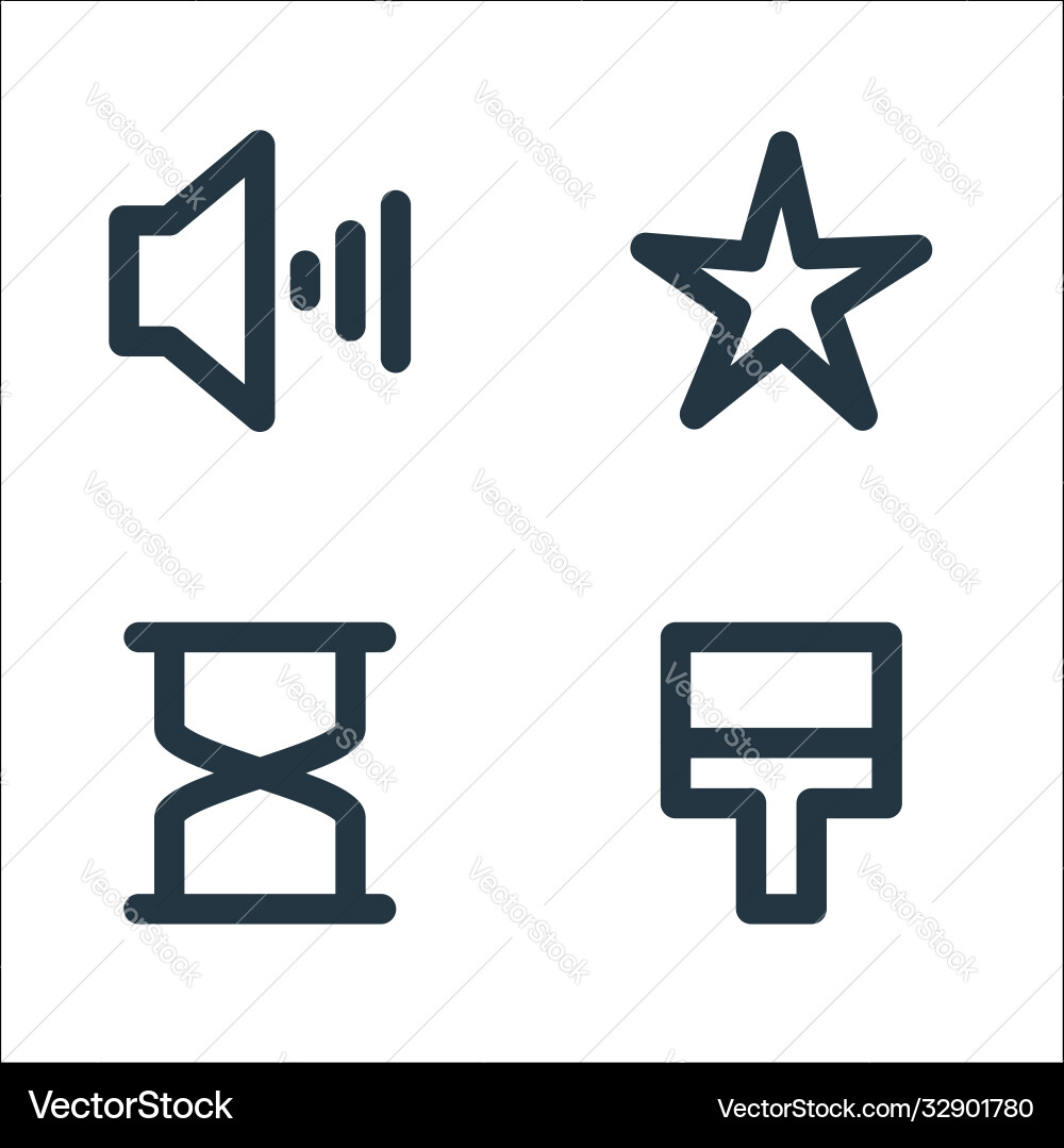 User interface line icons linear set quality User interface line icons linear set quality vector image