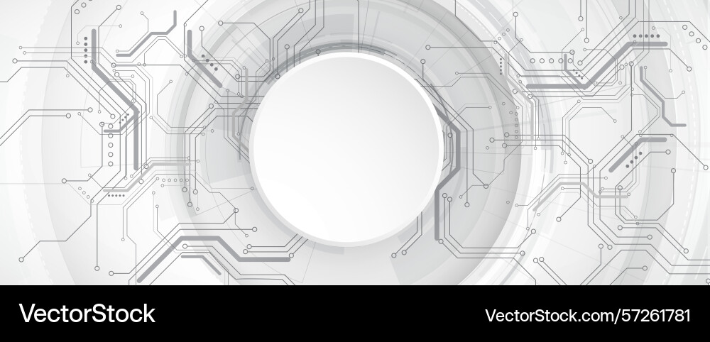 Abstract round frame circuit technology concept Abstract round frame circuit technology concept vector image