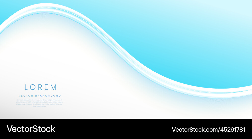 Abstract soft blue and orange curved wave Abstract soft blue and orange curved wave vector image
