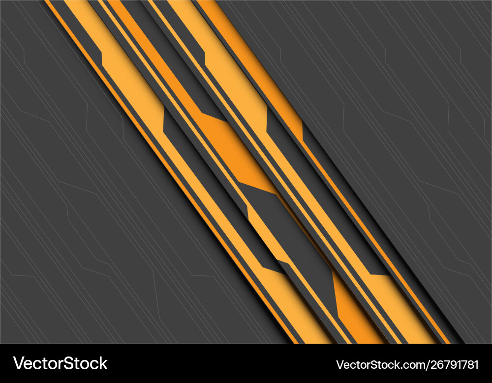 Abstract yellow circuit slash on grey line pattern Abstract yellow circuit slash on grey line pattern vector image