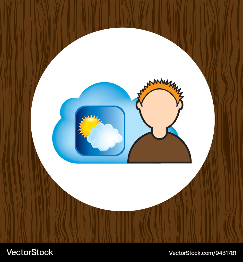 Cloud computing design vector image