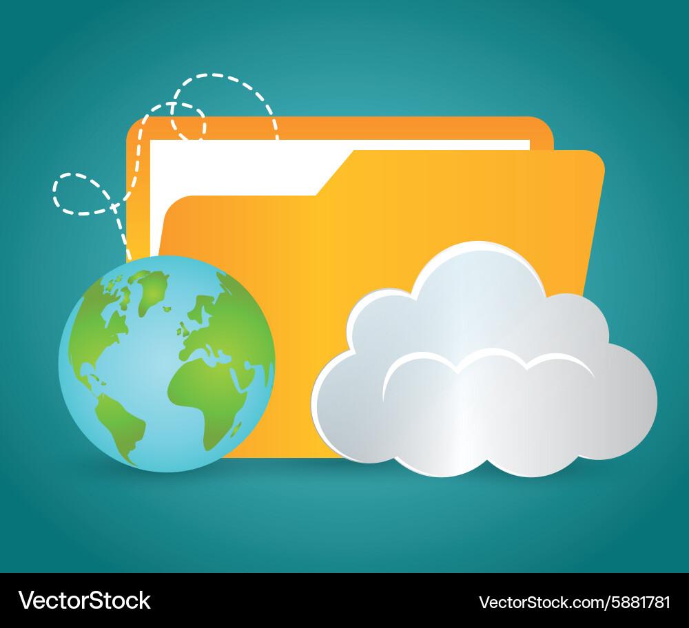Database digital design vector image