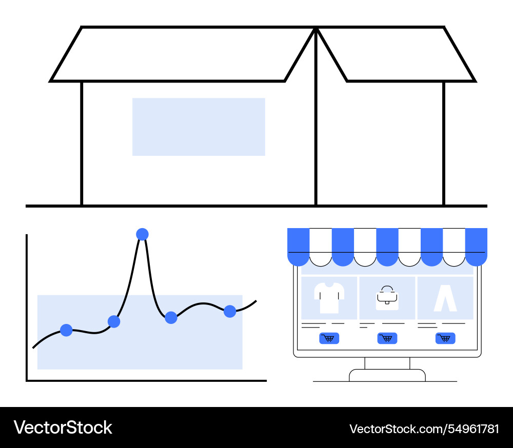 Exploring e-commerce dynamics from packaging Vector Image