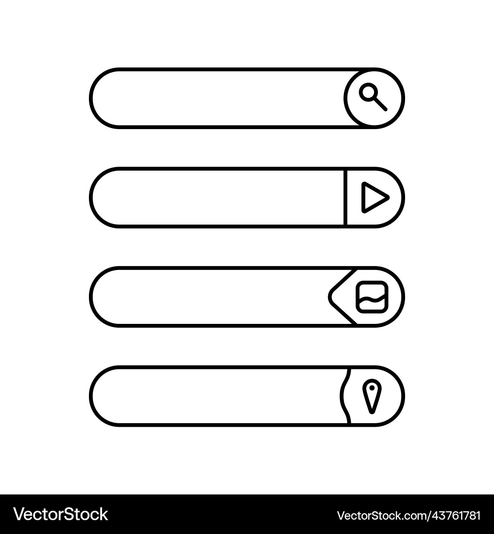 Flat web design elements buttons icons templates vector image