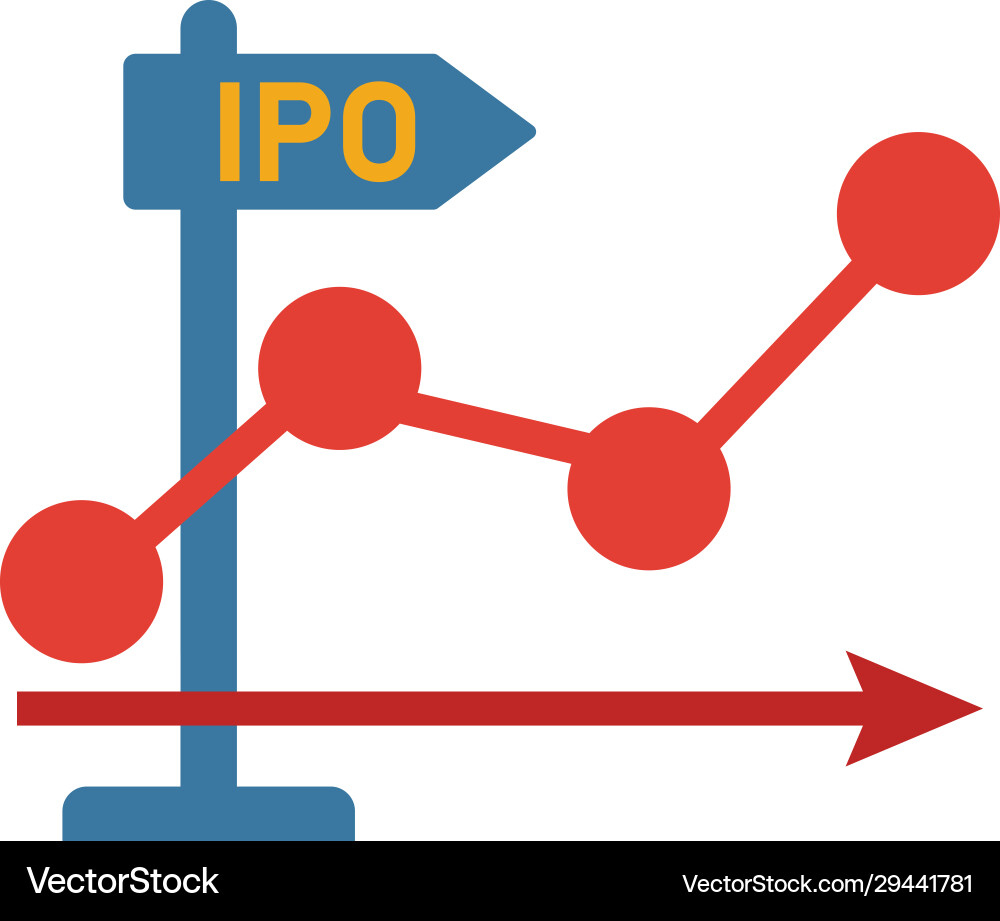 Ipo icon simple element from startup icons vector image