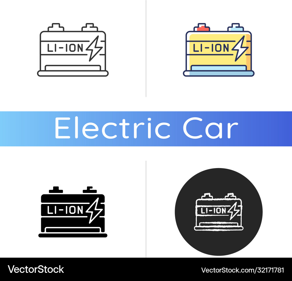 Lithium-Ion Battery Icon Vector Image