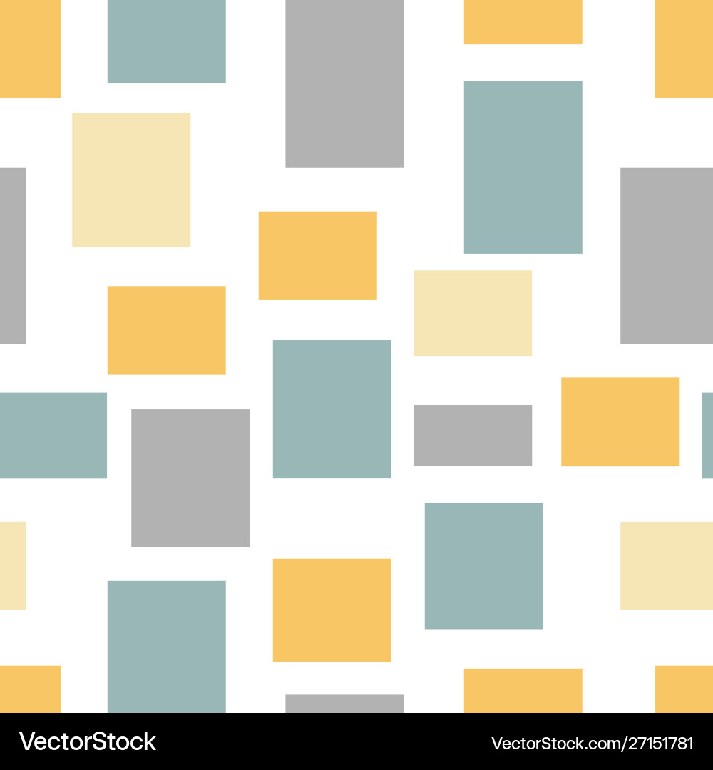 Retro abstract geometric random blocks Vector Image