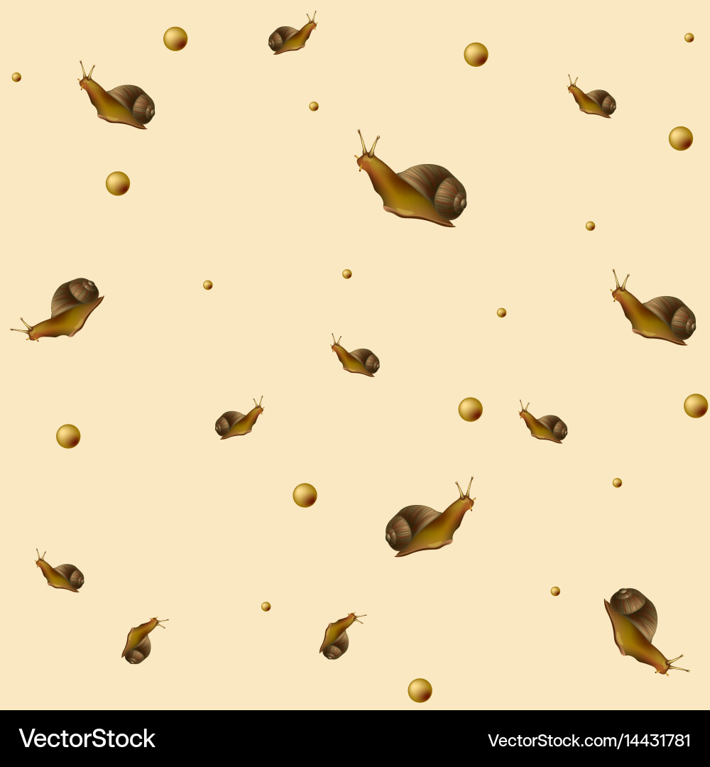 Seamless pattern with snails Vector Image