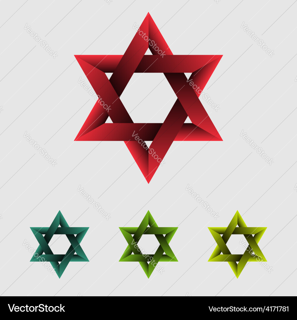 Star of david abstract design element vector image