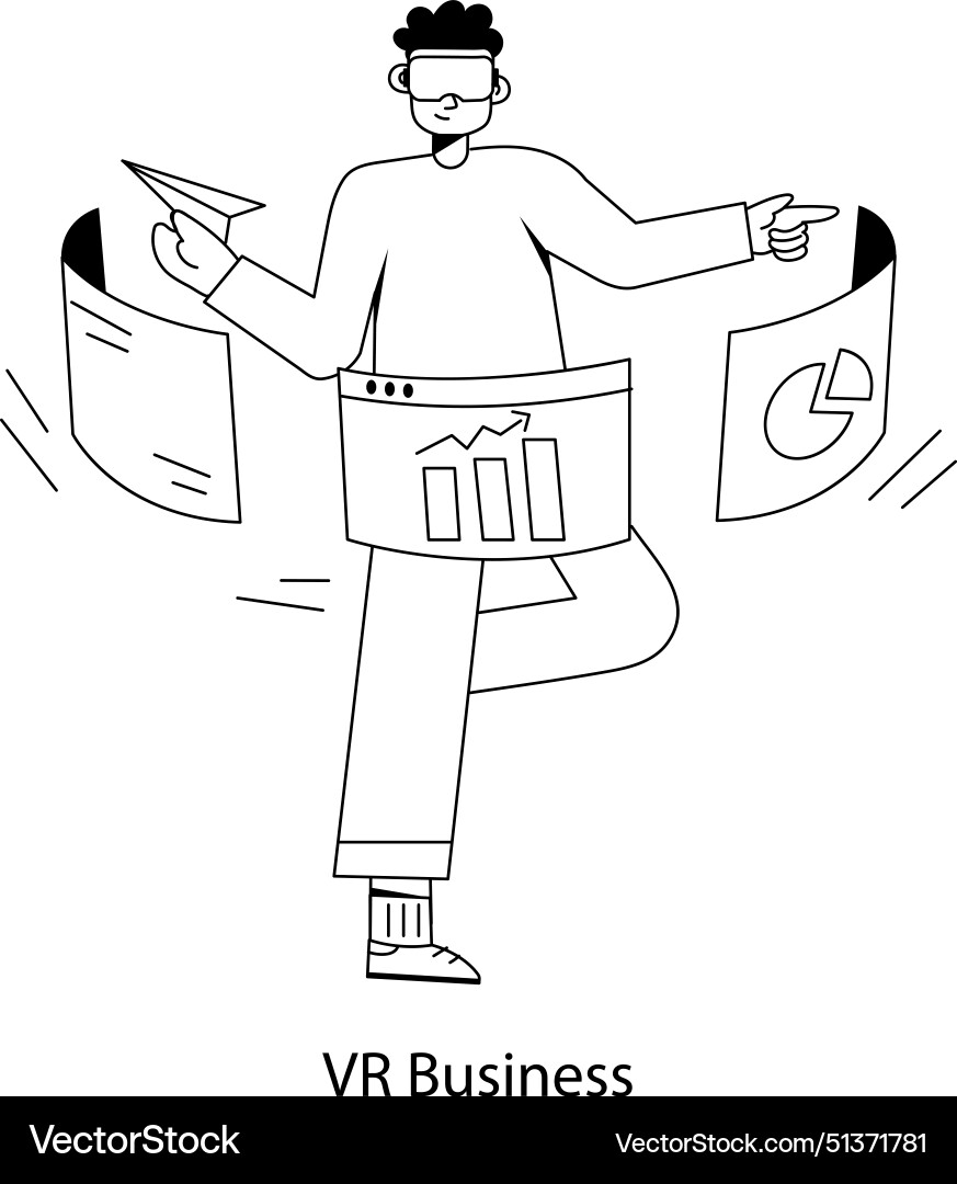 Vr business Royalty Free Vector Image - VectorStock