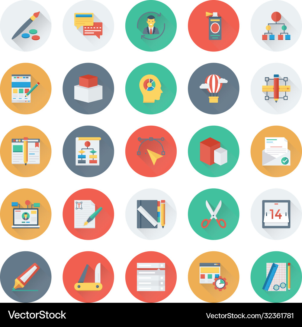 Web design and development icons Vector Image
