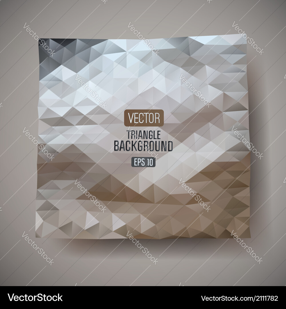 Abstract paper triangles background for design vector image
