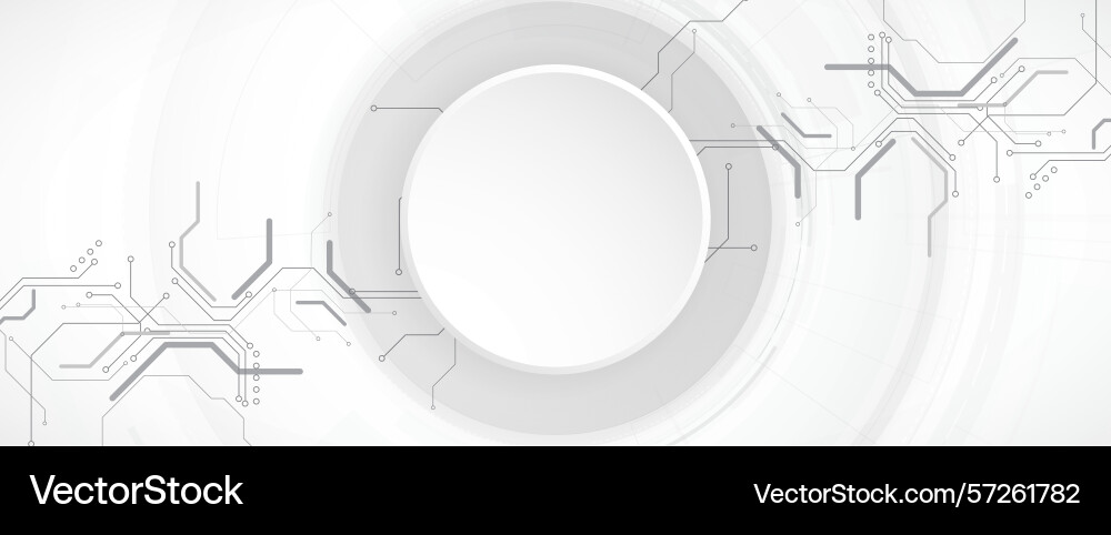Abstract round frame circuit technology concept Abstract round frame circuit technology concept vector image