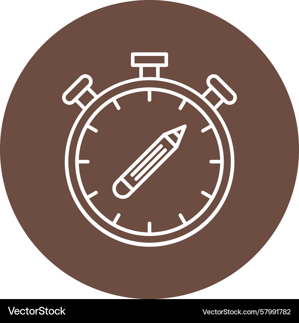 Alarm clock line multi circle Vector Image
