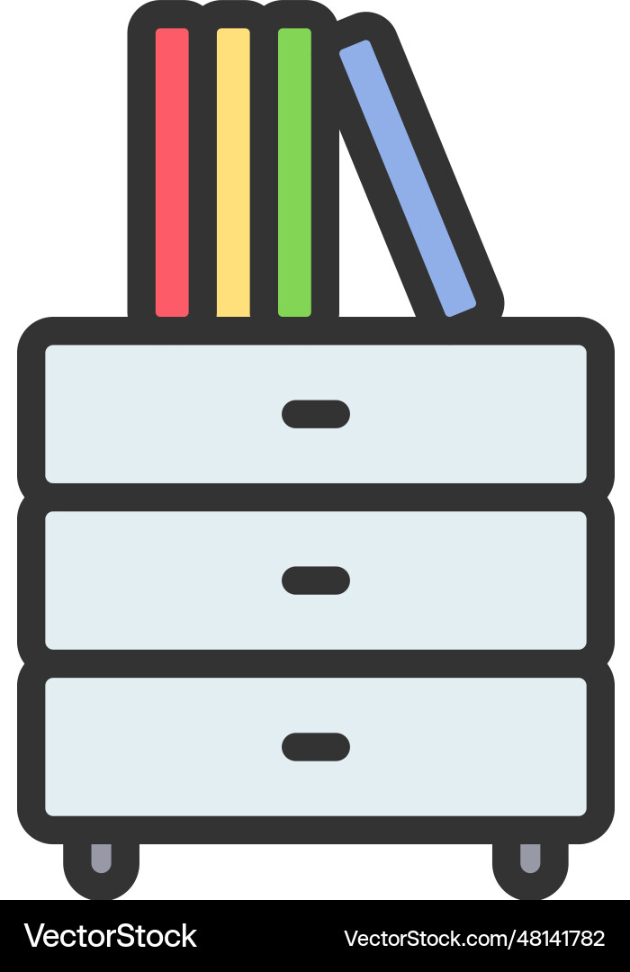 Drawer book icon image Vector Image