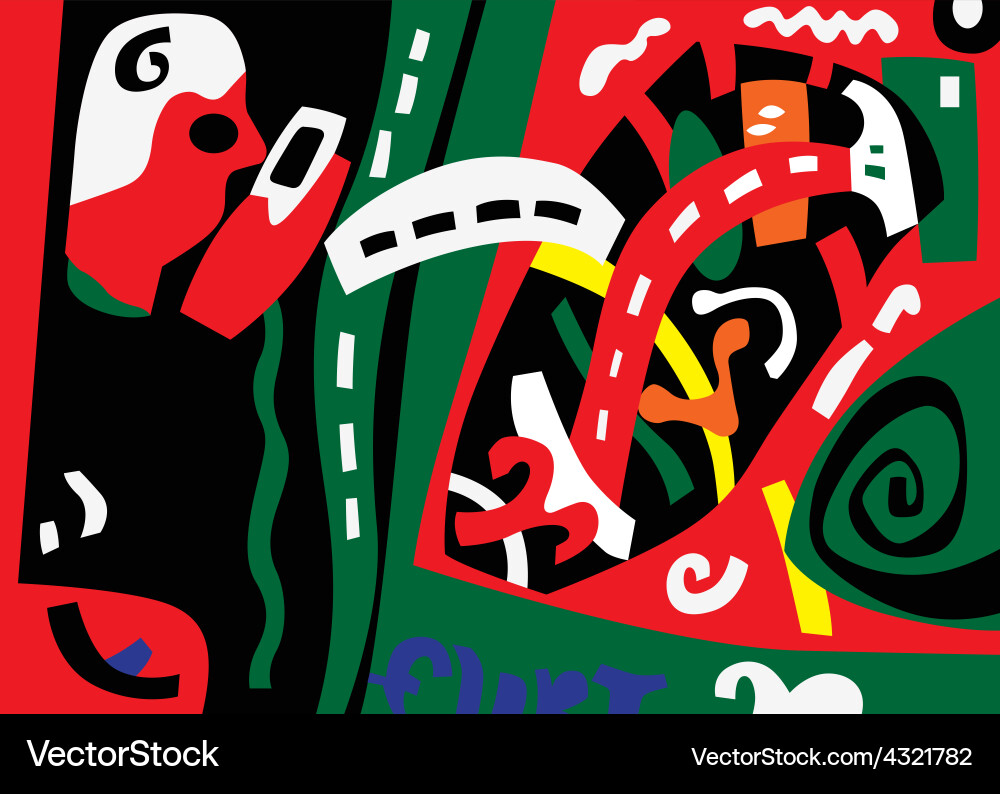 Dynamic Abstract Shapes vector image
