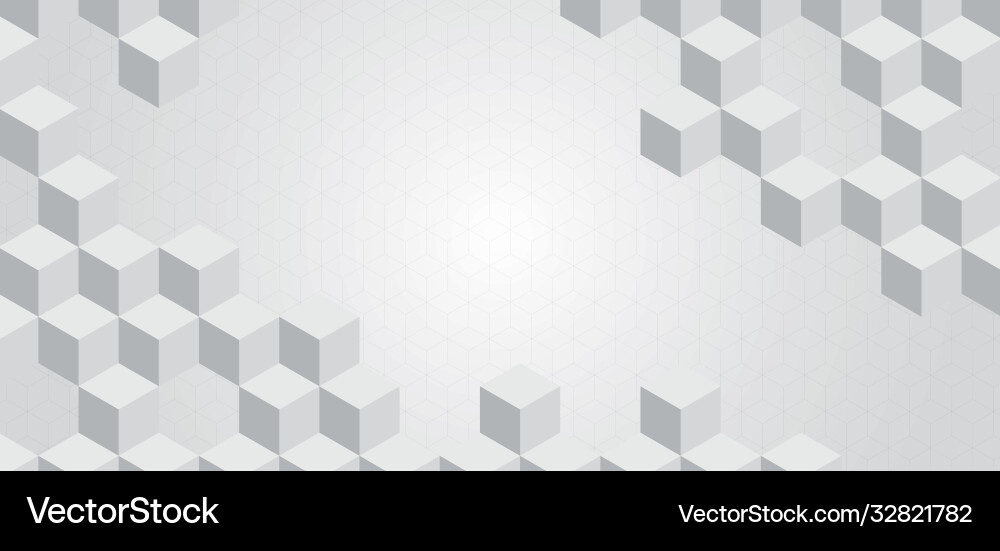 Geometric square shape 3d pattern design Vector Image