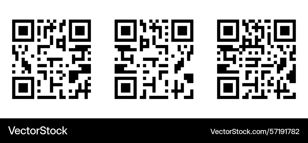 Qr code set icons Vector Image