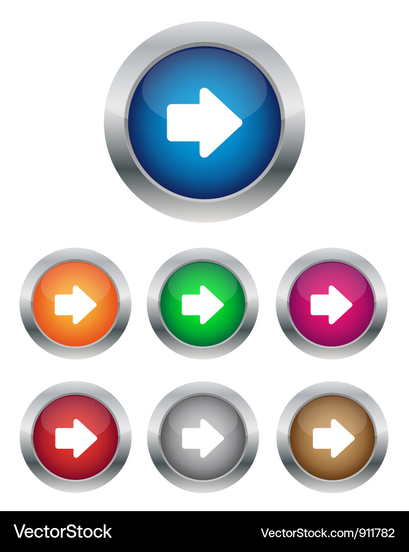 Right arrow buttons vector image