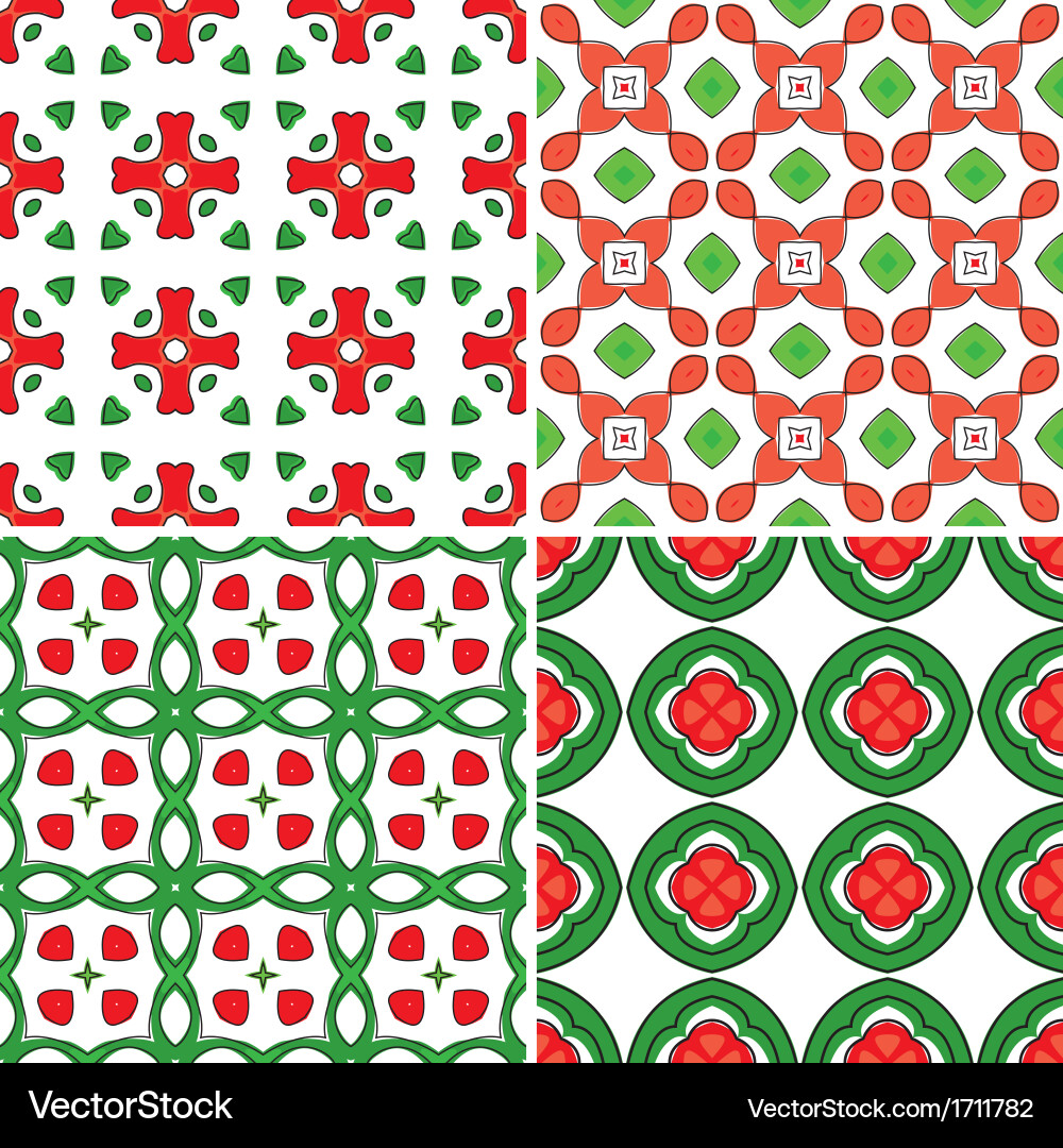 Seamless pattern set Vector Image