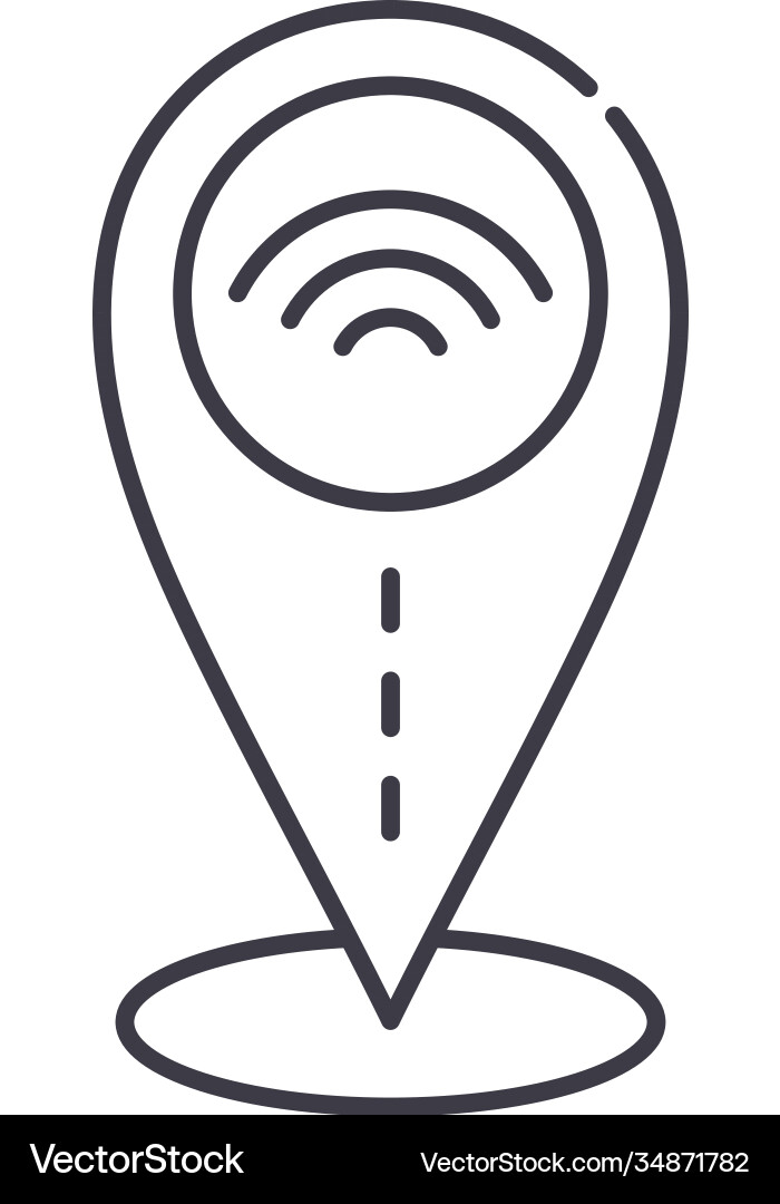 Signal icon linear isolated thin Signal icon linear isolated thin vector image