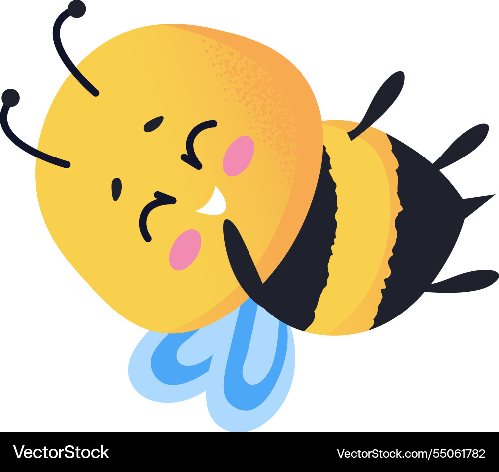 Smiling bee character Smiling bee character Vector Image