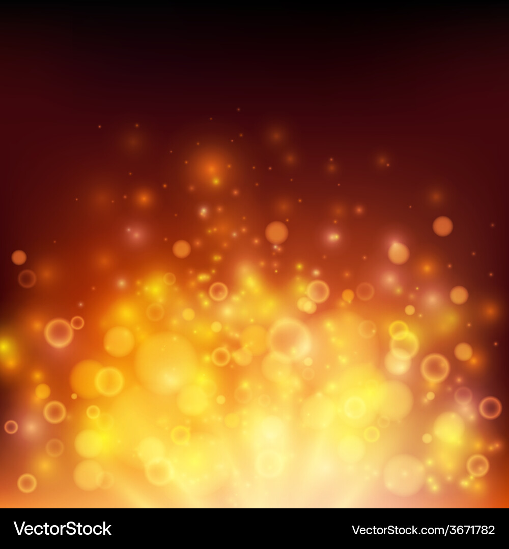 Sparkling Fire Bokeh Background vector image