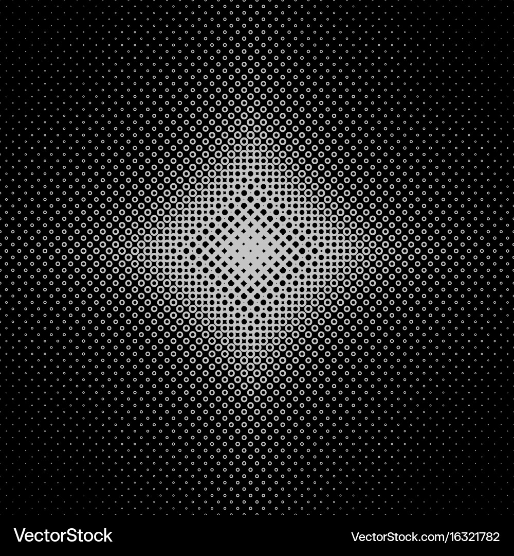 Symmetrical geometrical halftone circle pattern Vector Image