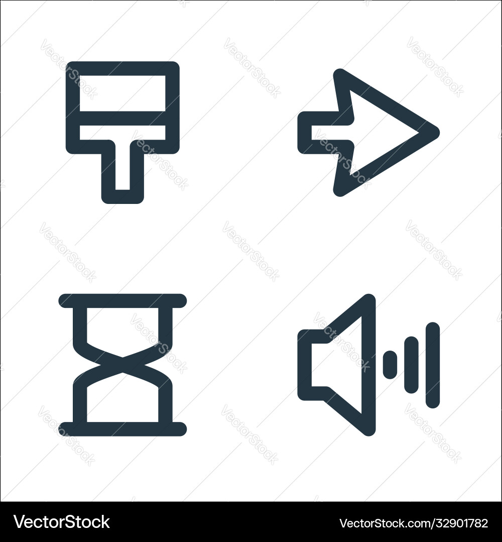 User interface line icons linear set quality User interface line icons linear set quality vector image