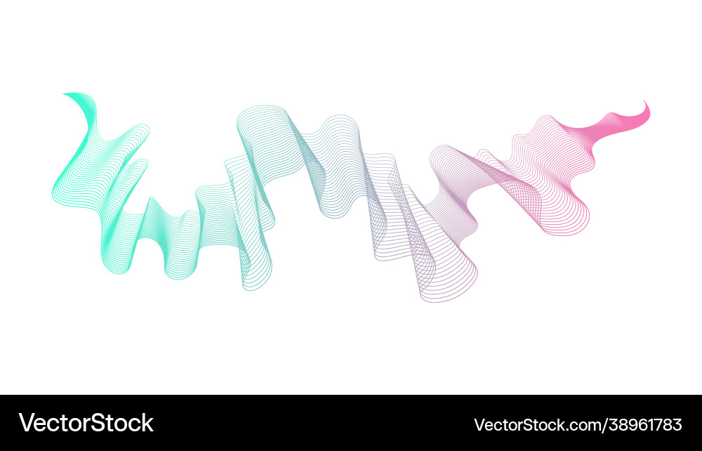 Abstract backdrop with wave gradient lines Vector Image