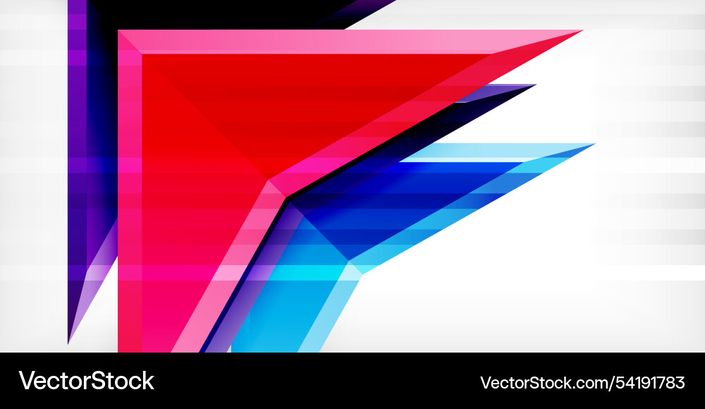 Abstract background color triangles and arrows Vector Image