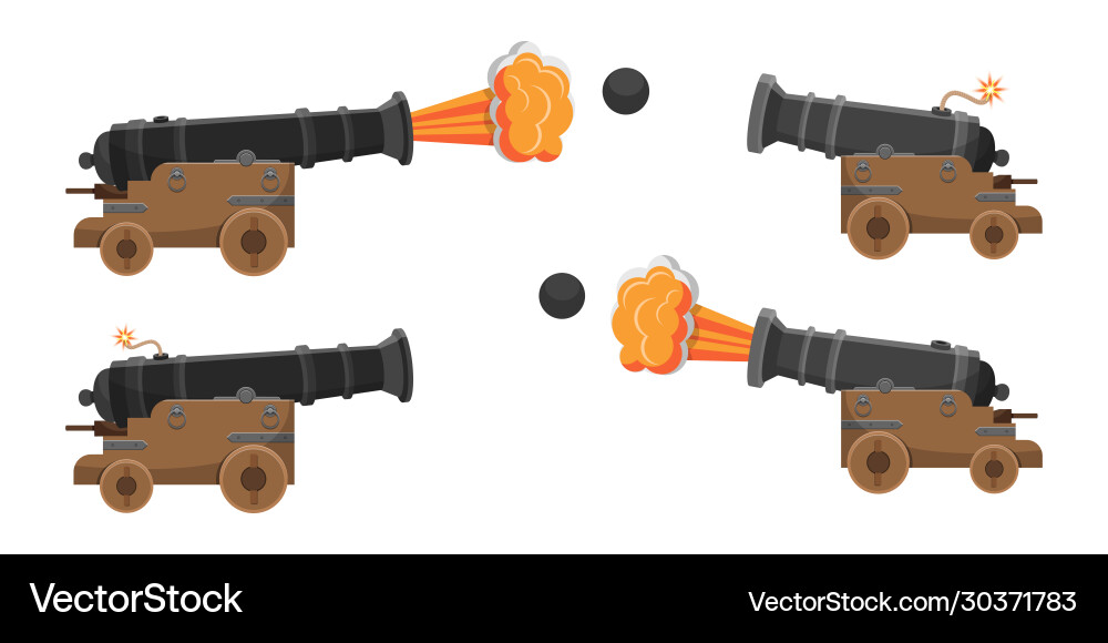 Ancient cannon vector image