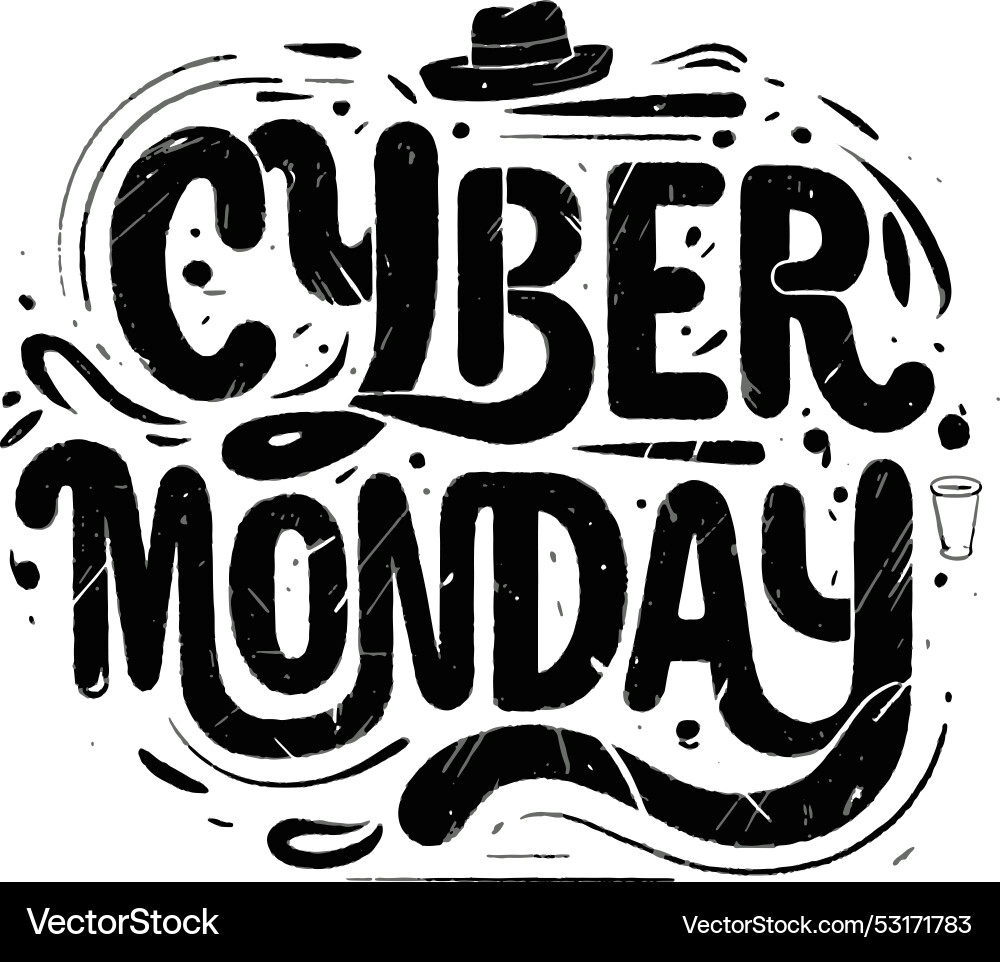 Cyber monday is a day for online shopping Cyber monday is a day for online shopping vector image