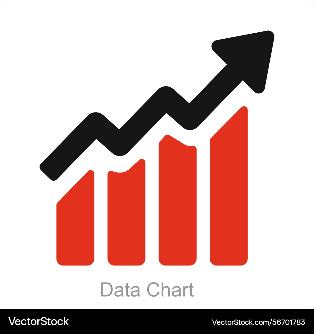 Data chart and analytics icon concept vector image