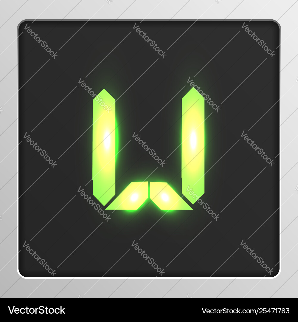 Digital character set typeface on a screen Digital character set typeface on a screen vector image