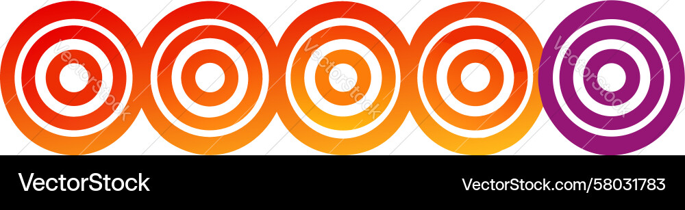 Dynamic Color Gradient Circles Vector Image