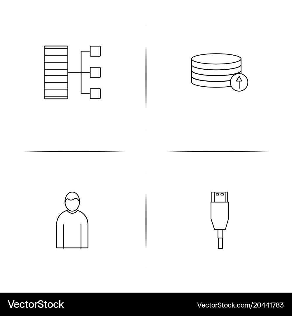 Internet technologies simple linear icon vector image