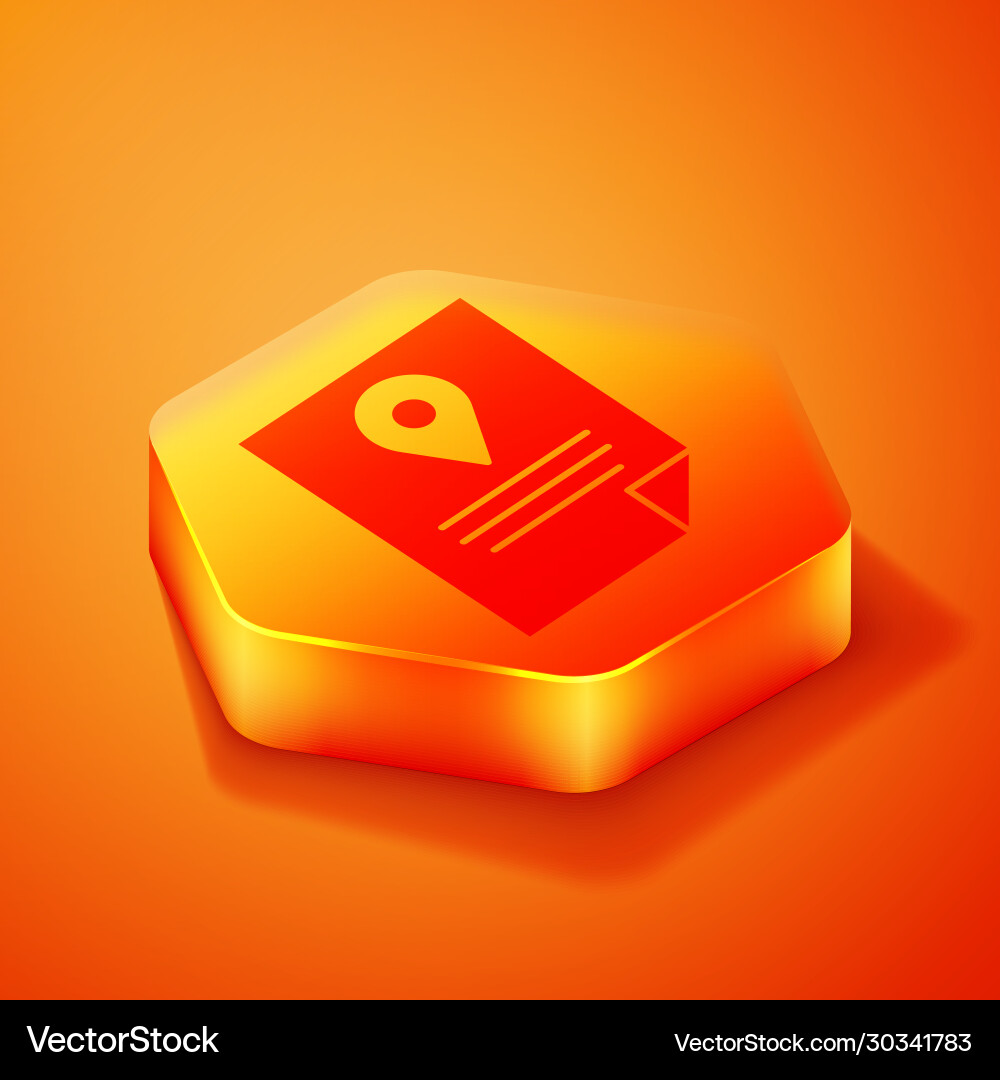 Isometric document tracking marker system icon Vector Image